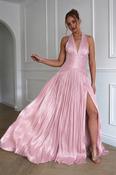 Sharelle Pleated Luminescent Maxi Gown | Pink image