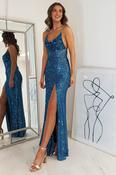 Alamour Sequin Luxe Gown | Lapis Blue image