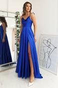 Anna Cowl Neckline Gown | Royal Blue image