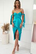 Avianna Satin Midi Dress | Aqua image