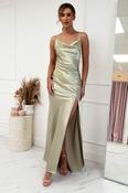 Love Silky Satin Gown | Sage Green image