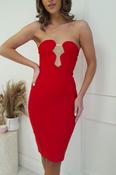 Radio City Bandage Dress | Red image