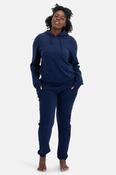 Bamboo Basics Ladies Gaby Navy Knitted Hoodie image