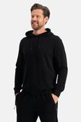 Bamboo Basics Mens Boas Knitted Black Hoodie