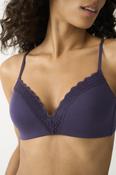 Stripe &amp; Stare Zig Zag Lace Padded Demi Bra - Night Fog image