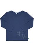 Enfant Terrible Shirt with Horse Embroidery in Dark Blue image