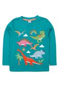 Frugi Adventure Applique Top in Iguana/Dino