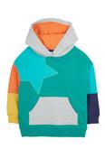 Frugi Brady Colour Block Hoodie in Iguana image