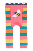 Frugi Little Knitted Leggings in Rainbow Bee image