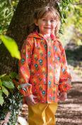 Frugi Printed Puddle Buster Coat in Fun Flowers Junior image