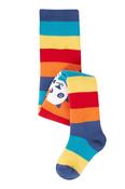 Frugi Toasty Tights in Big Rainbow Stripe/Panda image