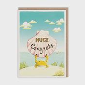 Ohh Deer Huge Congrats Crab Greeting Card