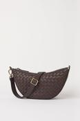 O MY BAG Leo Midi - Chocolate Woven Soft Grain Leather