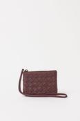 O MY BAG Lexi Mini - Dark Cherry Woven Soft Grain Leather image