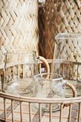 Madam Stoltz Glass Jug w/ Bamboo Handle