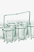 Madam Stoltz Iron Rack w/ Drinking Glass