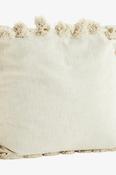 Madam Stoltz Off White Cushion Cover w/ Tassels