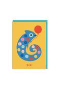 Ohh Deer Age 6 Chameleon Birthday Card image