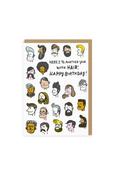 Ohh Deer Another Year With Hair Birthday Greeting Card