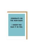Ohh Deer I Knew You Had It In You New Baby Card image