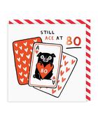 Ohh Deer Still Ace at 80 Birthday Card