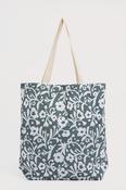 Seasalt Foldaway Canvas Shopper in Blotted Anemone Lichen
