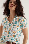 Seasalt Wavecrest Shirt Apothecary Plants Chalk image