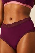 Stripe &amp; Stare High Rise Four Pack - Black Cherry