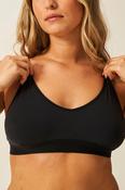 Stripe &amp; Stare T-Shirt Bra - Black