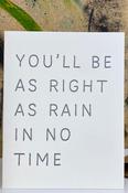 The Pear in Paper You'll be as right as rain in no time - Letterpress