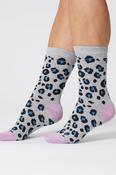 Thought Bamboo Animal Print Mid Grey Marl Socks image