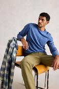 White Stuff Accleton Long Sleeve Tee in Mid Blue