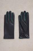 White Stuff Carrie Leather Gloves in Dark Navy