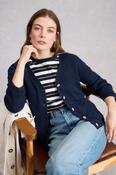 White Stuff Nova Linen Blend Cardi Dark Navy