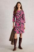 White Stuff Tallie Jersey Dress in Pink Multi