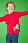 Frugi Scout Circular T-Shirt Scarlett/Tractor