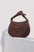 O MY BAG Coco Croissant - Chocolate Suède with Classic Leather
