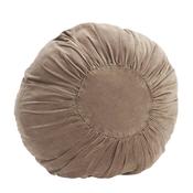 Madam Stoltz Round Velvet Cushion Mushroom image