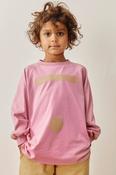 Gray Label Oversized L/S Tee w/ Logo GOTS Bubblegum - Cookie Print image