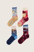 Seasalt Gift Box of 4 Women's Arty Socks Scenic Lovan Mix image