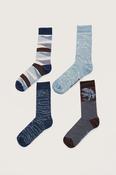 Seasalt Gift Box of 4 Men's Arty Socks Scenic Anvon Mix