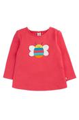 Frugi Caris Applique Top in Rhubarb/Bee image