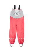 Frugi Character Puddle Buster Trousers in Rhubarb/Cat Infant image