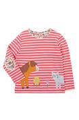 Frugi Archer Applique Top Rhubarb Breton Pals