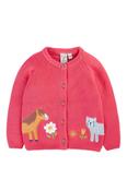 Frugi Colby Cardigan in Rhubarb/Pals image