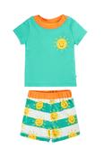 Frugi Easy On Outfit - Pacific Aqua/Full of Sunshine image