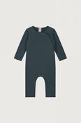 Gray Label Baby Suit with Snaps GOTS Blue Gray image