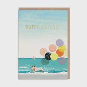 Ohh Deer Dog and Balloons Greeting card