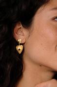 A Beautiful Story Empower Garnet Gold Plated Earrings image