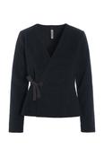 Henriette Steffensen Soft Black Blouse Wrap Top